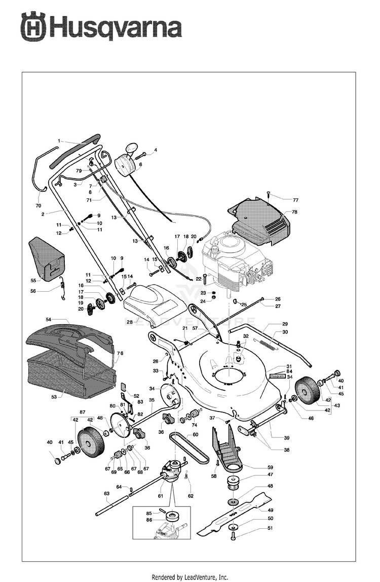 Husqvarna R151 - 953876579 (2006-05) Walk Behind Mower | Partswarehouse