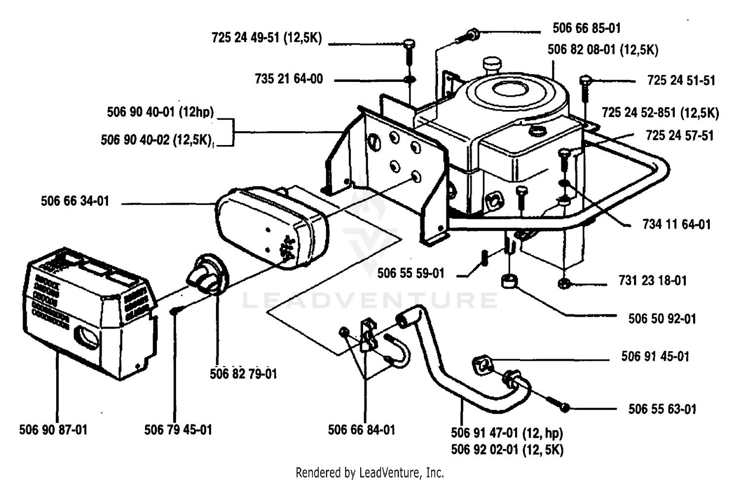 Muffler And Engine Housing