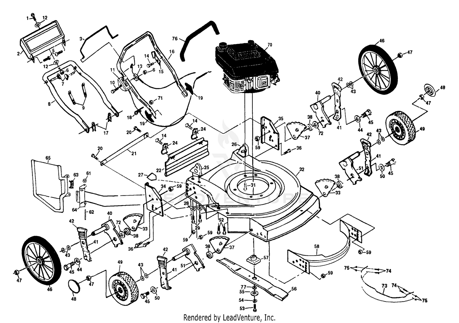 22" Rotary Lawn Mower