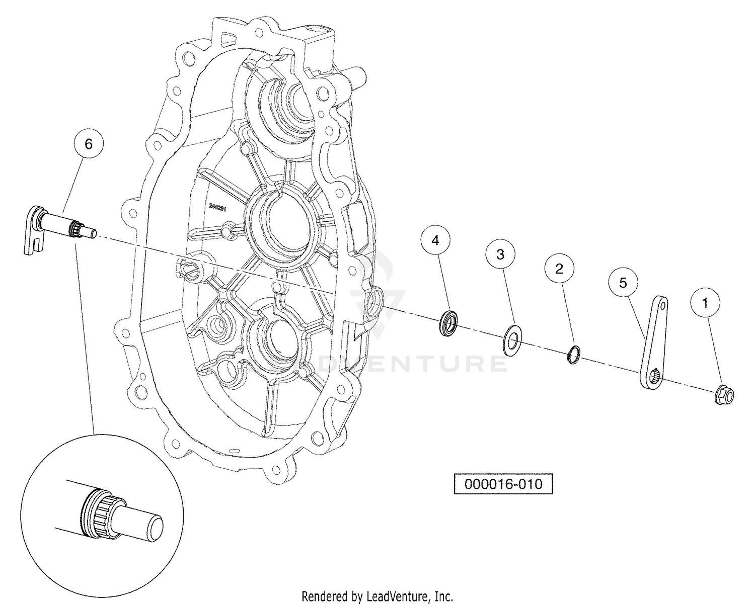 Transmission Shift Shaft and Bell Crank (Style B)