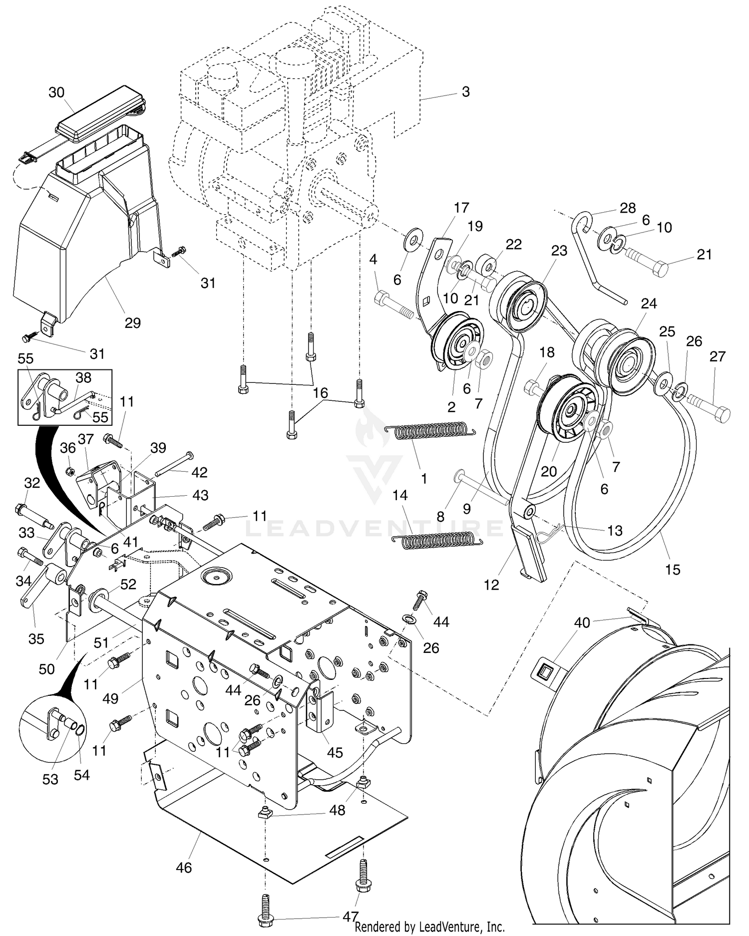 Chassis / Engine / Pulleys