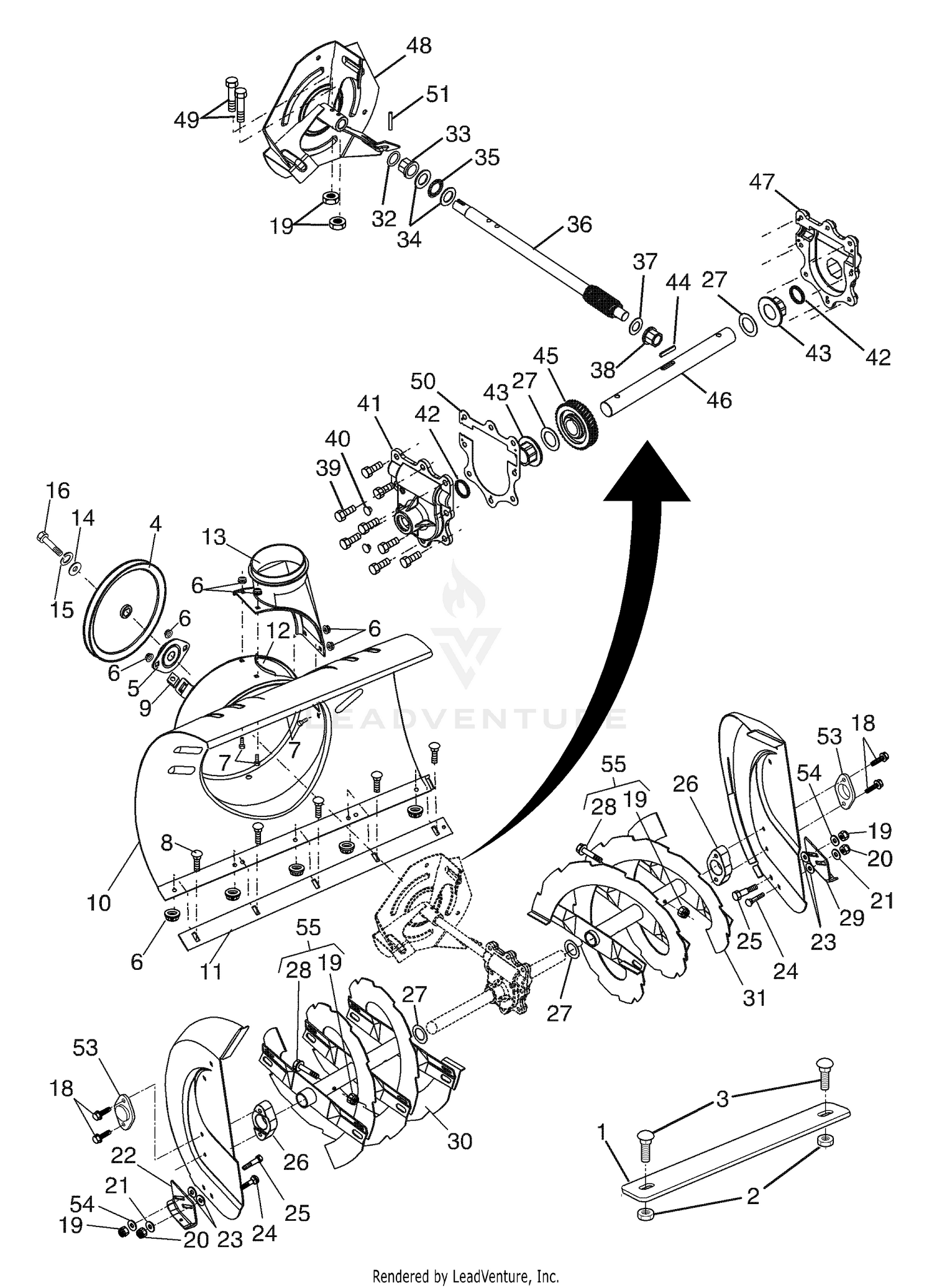 Auger Housing / Impeller Assembly