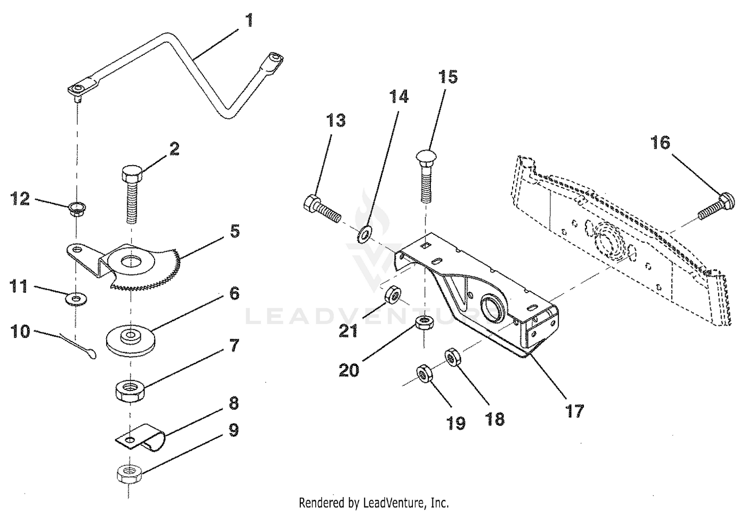 Sector Gear / Axle Support