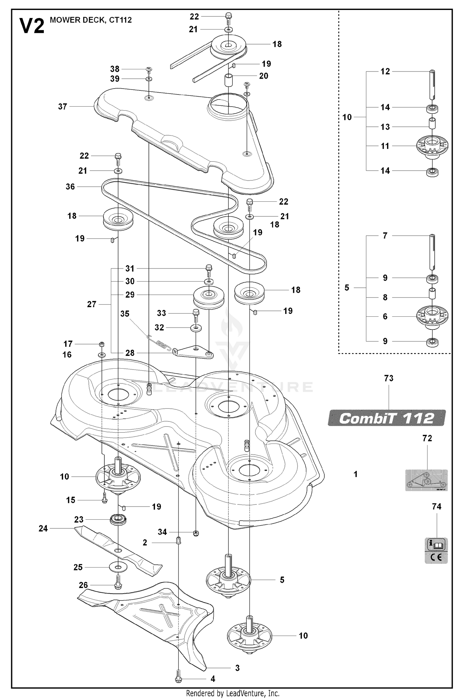 44"/112CM CUTTING DECK 3