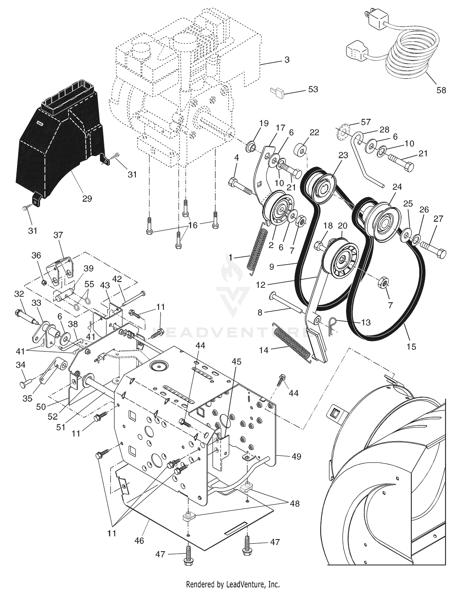 Chassis / Engine / Pulleys