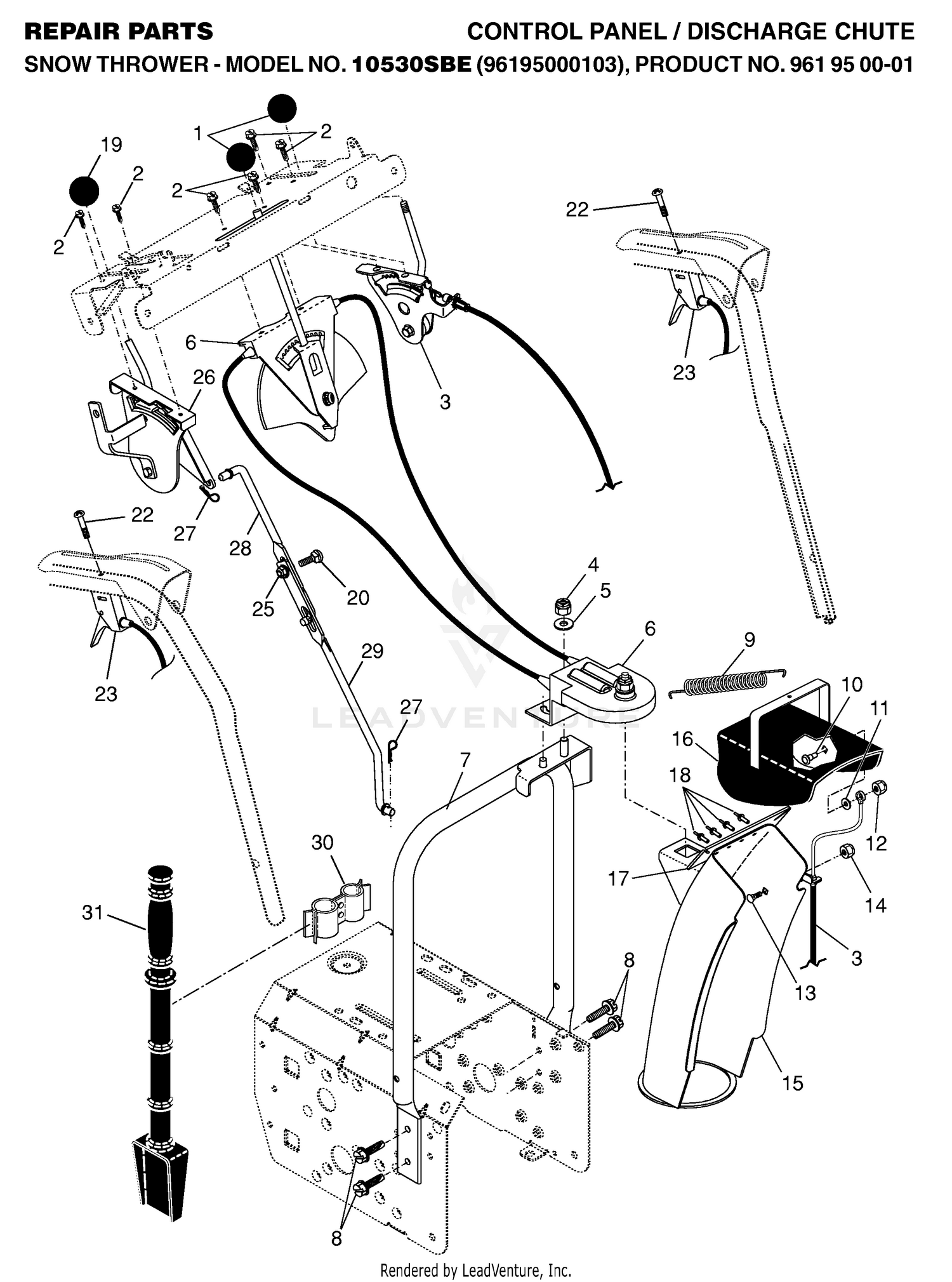 CONTROL PANEL & DISCHARGE CHUTE
