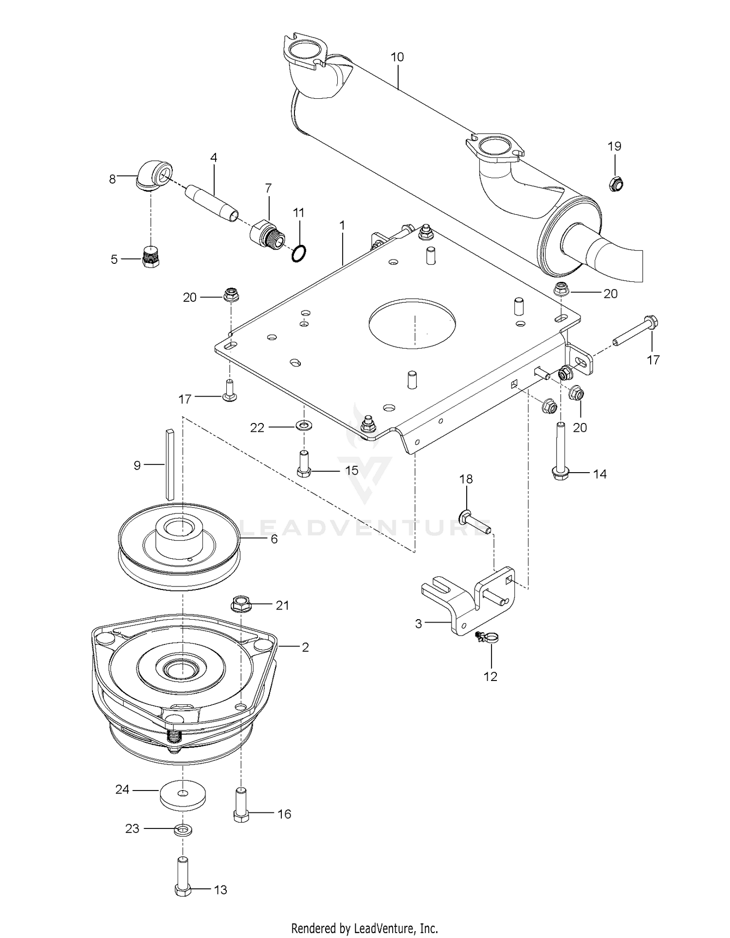 ENGINE MOUNTING, GUARDS & MUFFLER 2