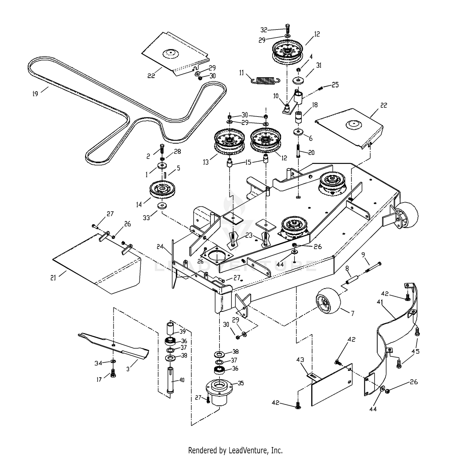 48" Front Deck Assembly