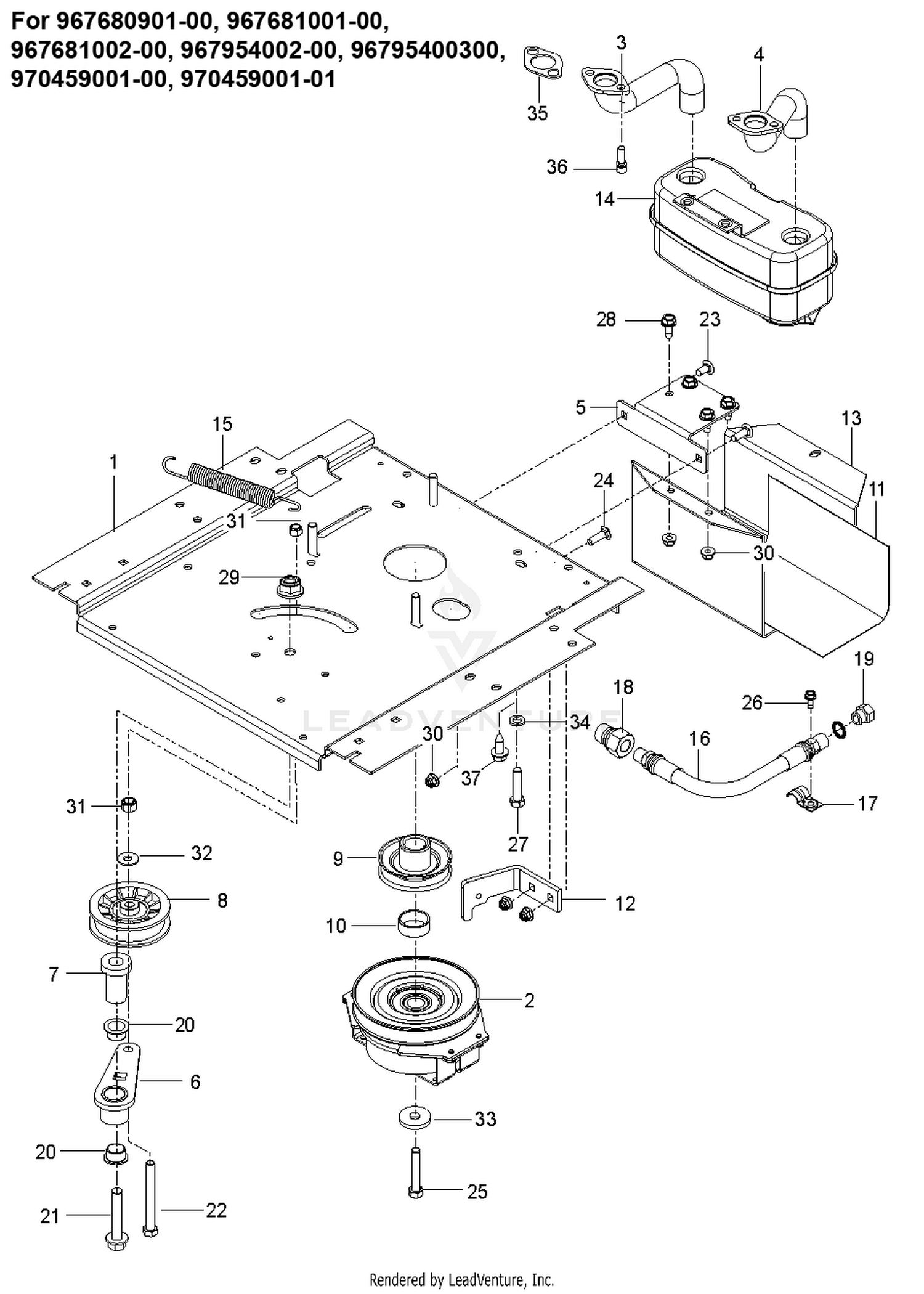 ENGINE MOUNTING, GUARDS & MUFFLER 2
