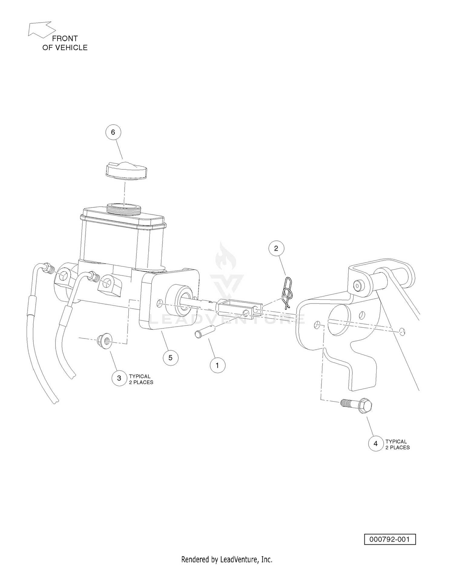 Master Cylinder with Integral Reservoir