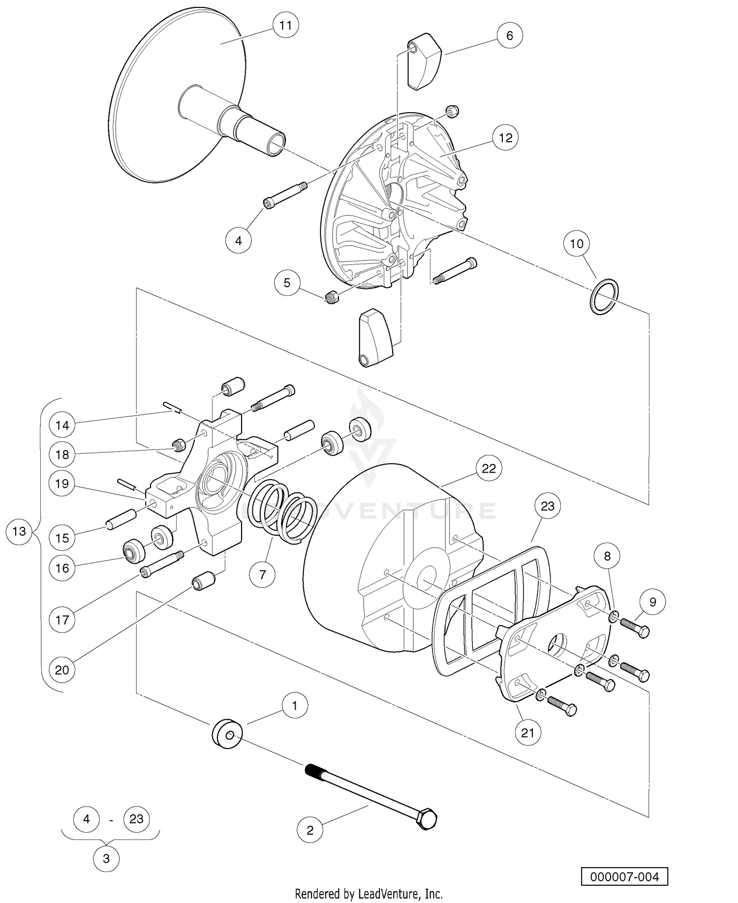 Drive Clutch-Diesel Vehicles