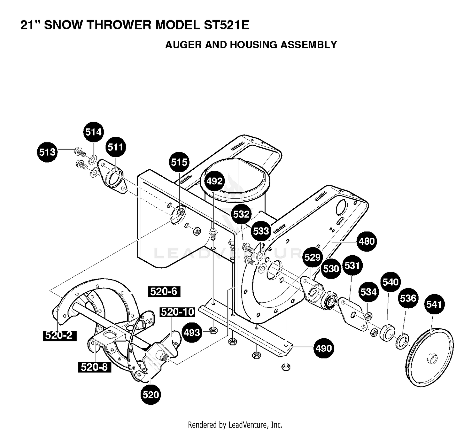 AUGER HOUSING & IMPELLER