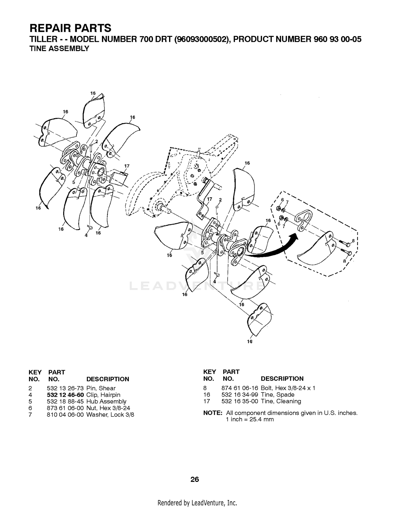 TINE ASSEMBLY