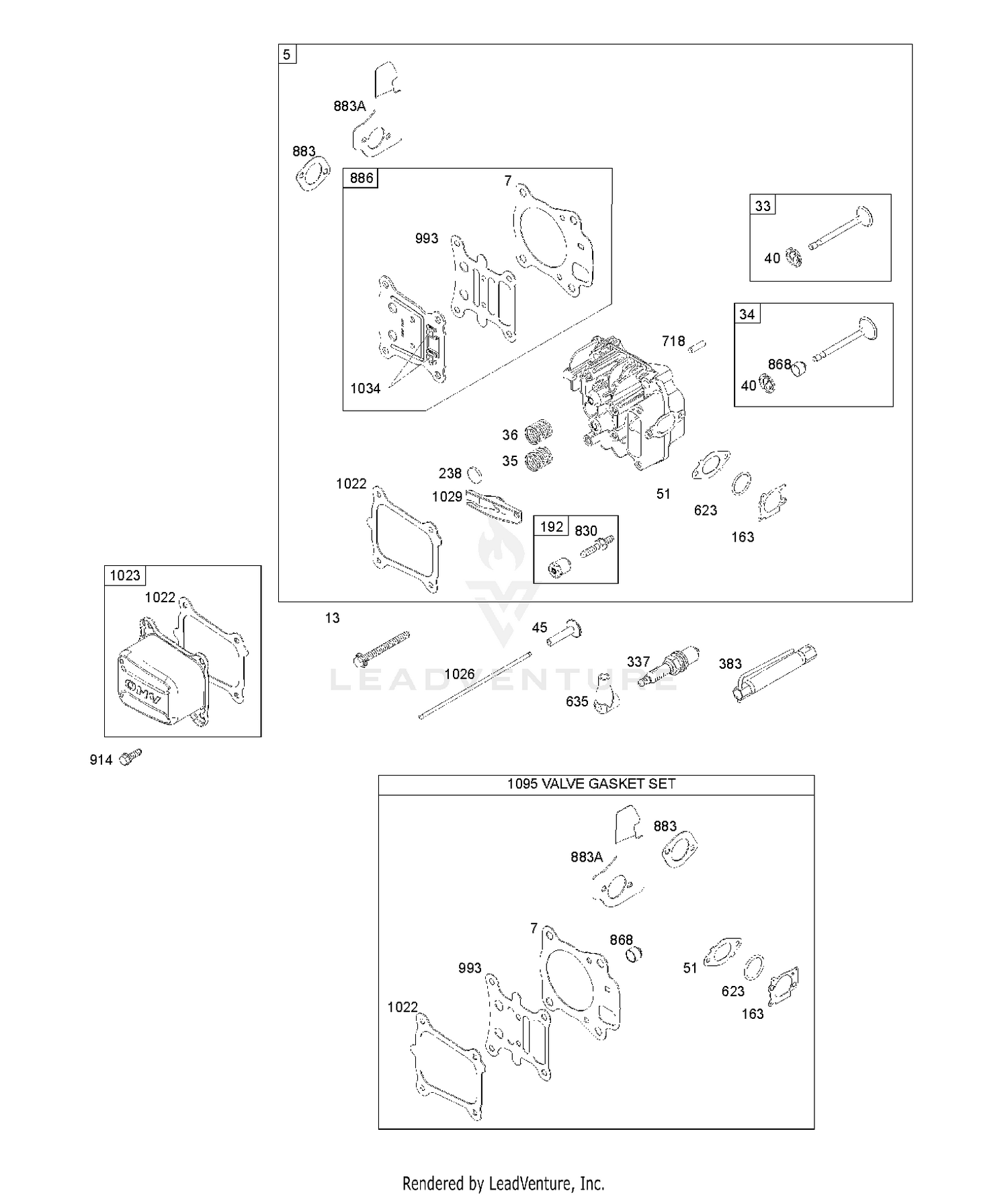 CYLINDER HEAD, GASKET SET-VALVES, VALVES 8
