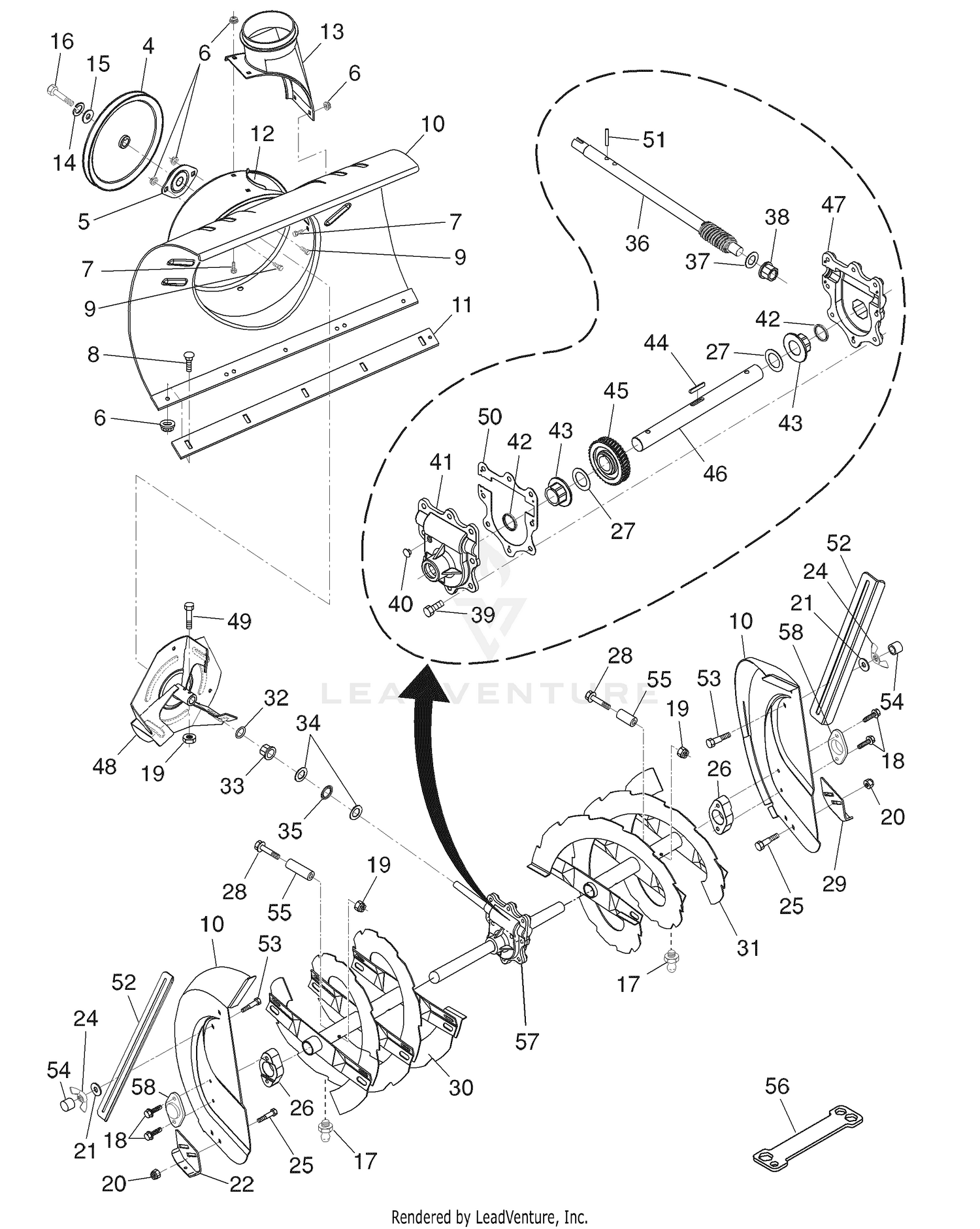 Auger Housing / Impeller Assembly