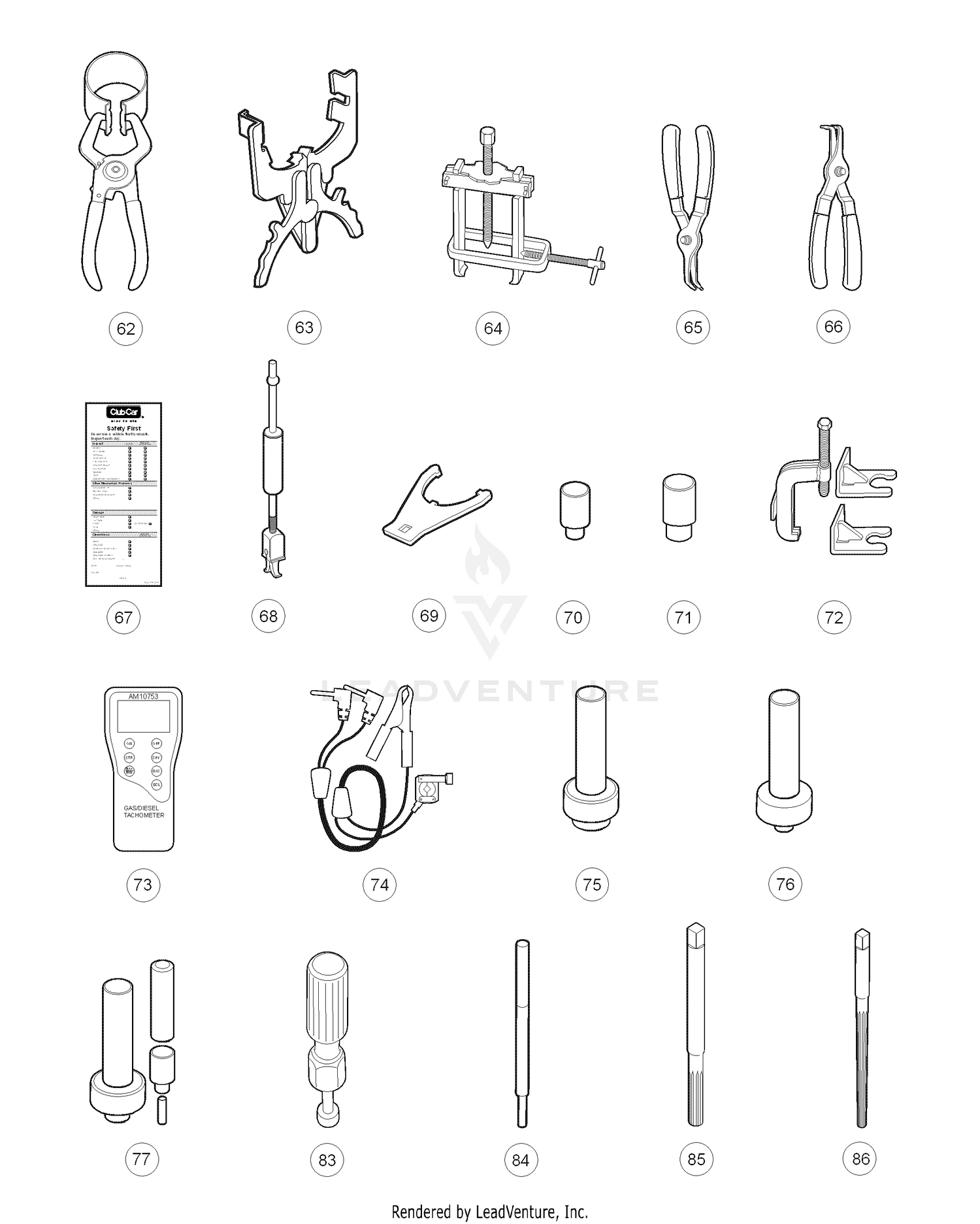 Maintenance and Service Tools Gas (Part D)