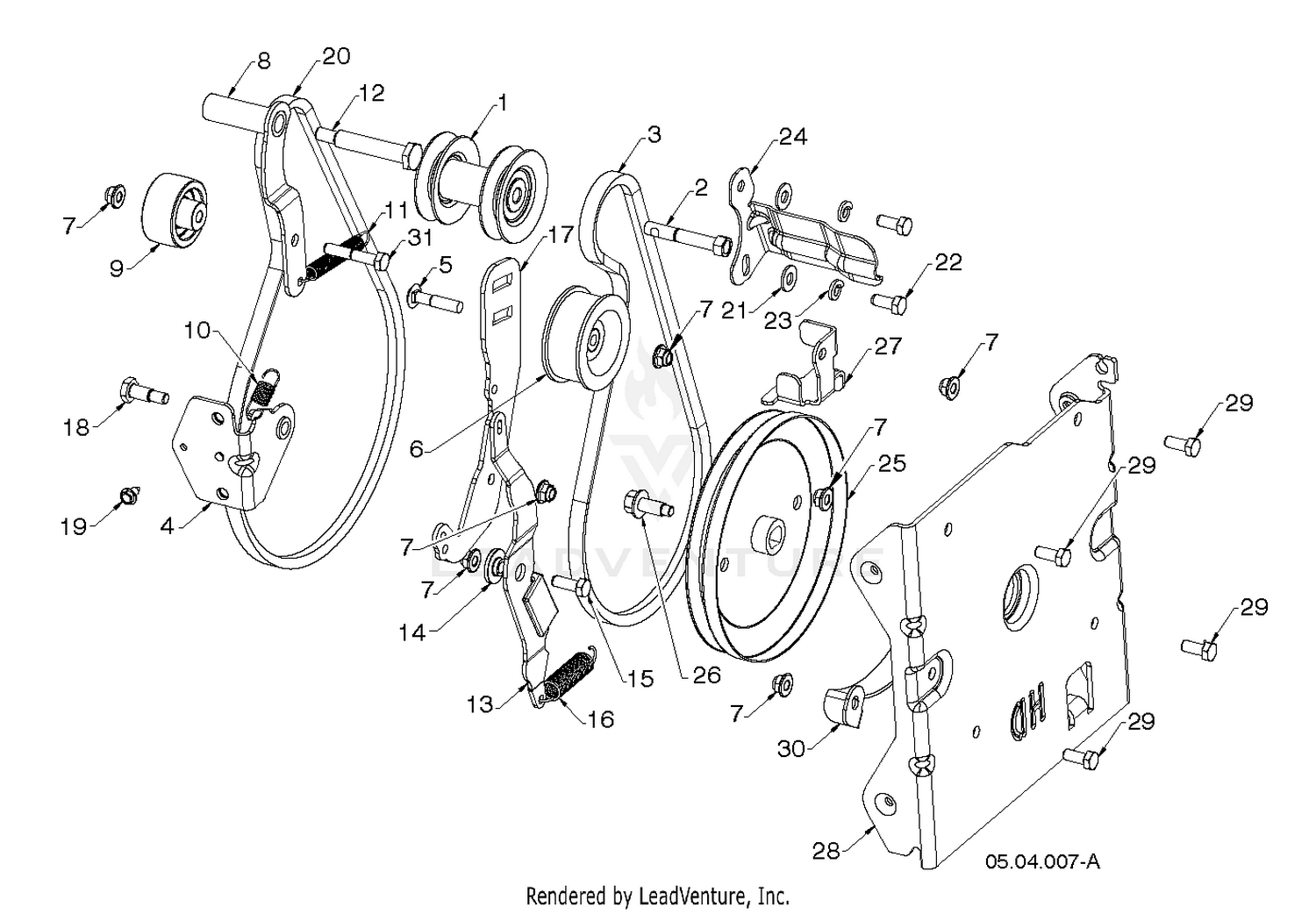 "CHASSIS, ENGINE & PULLEYS"