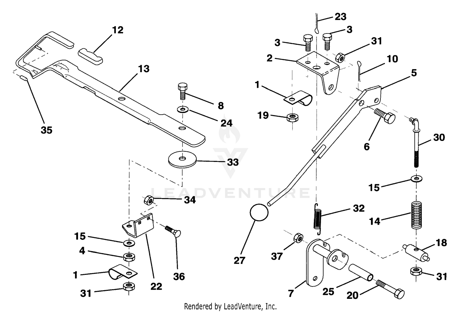 Mower Lift Lever