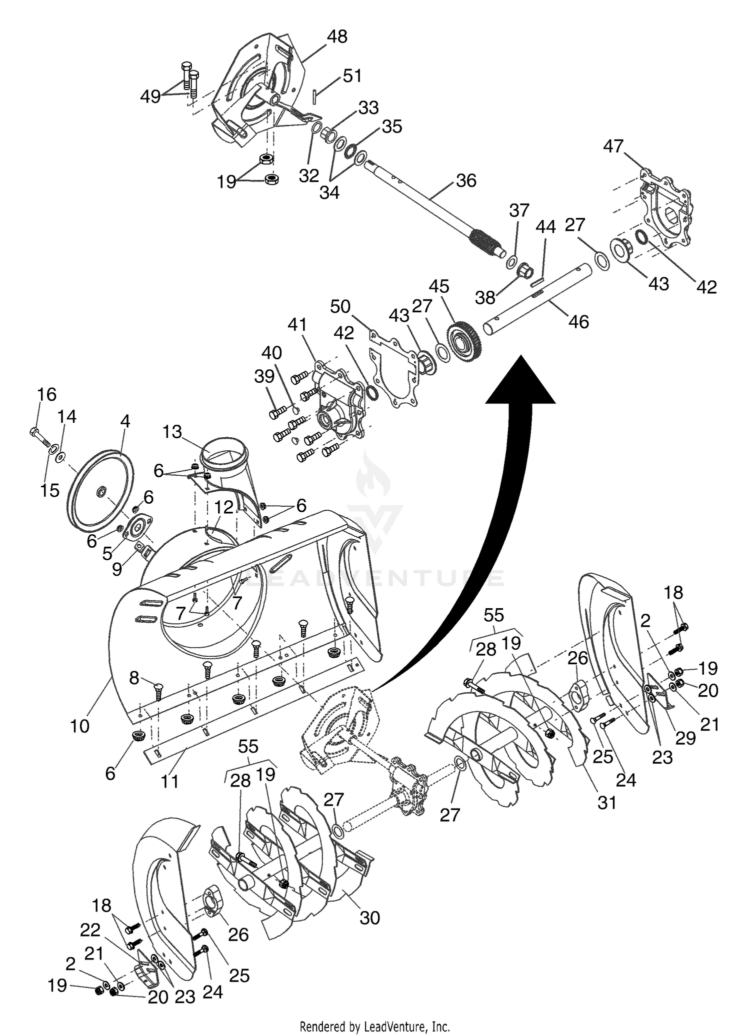 Auger Housing/Impeller Assembly