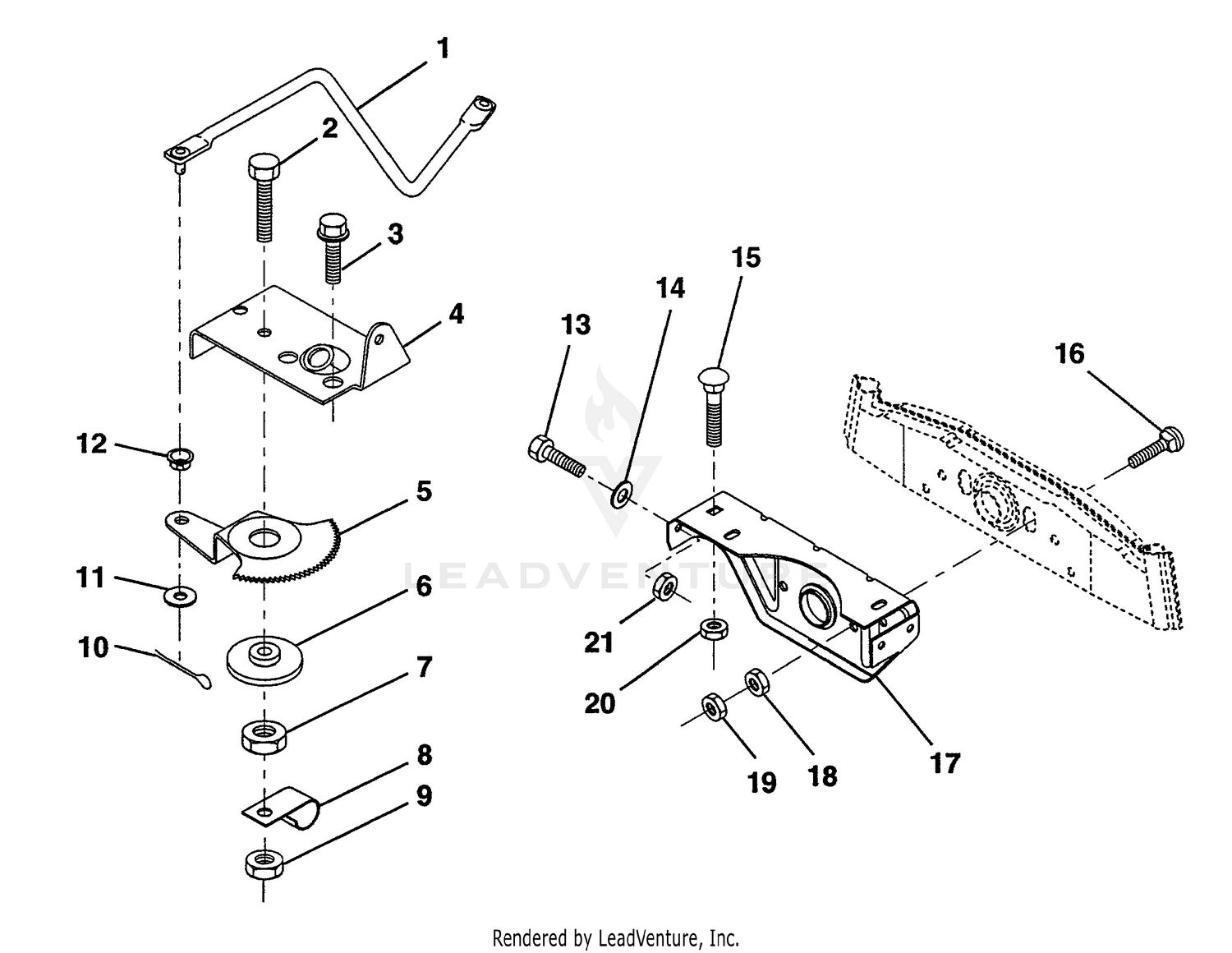 Sector Gear/Axle Support