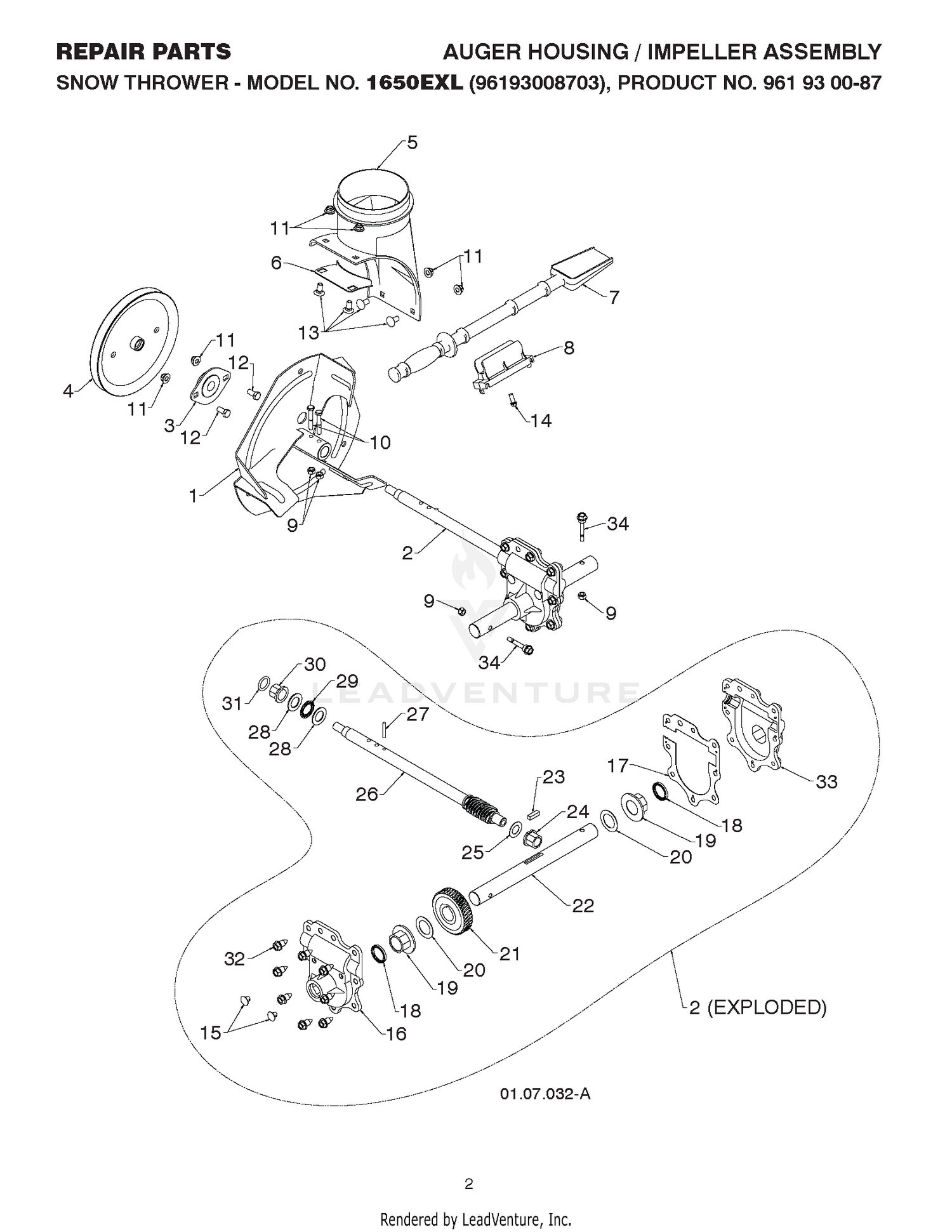 AUGER HOUSING & IMPELLER 5