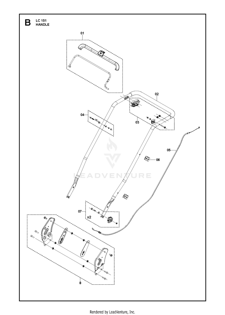 Husqvarna LC 151 Walk Behind Mower Partswarehouse