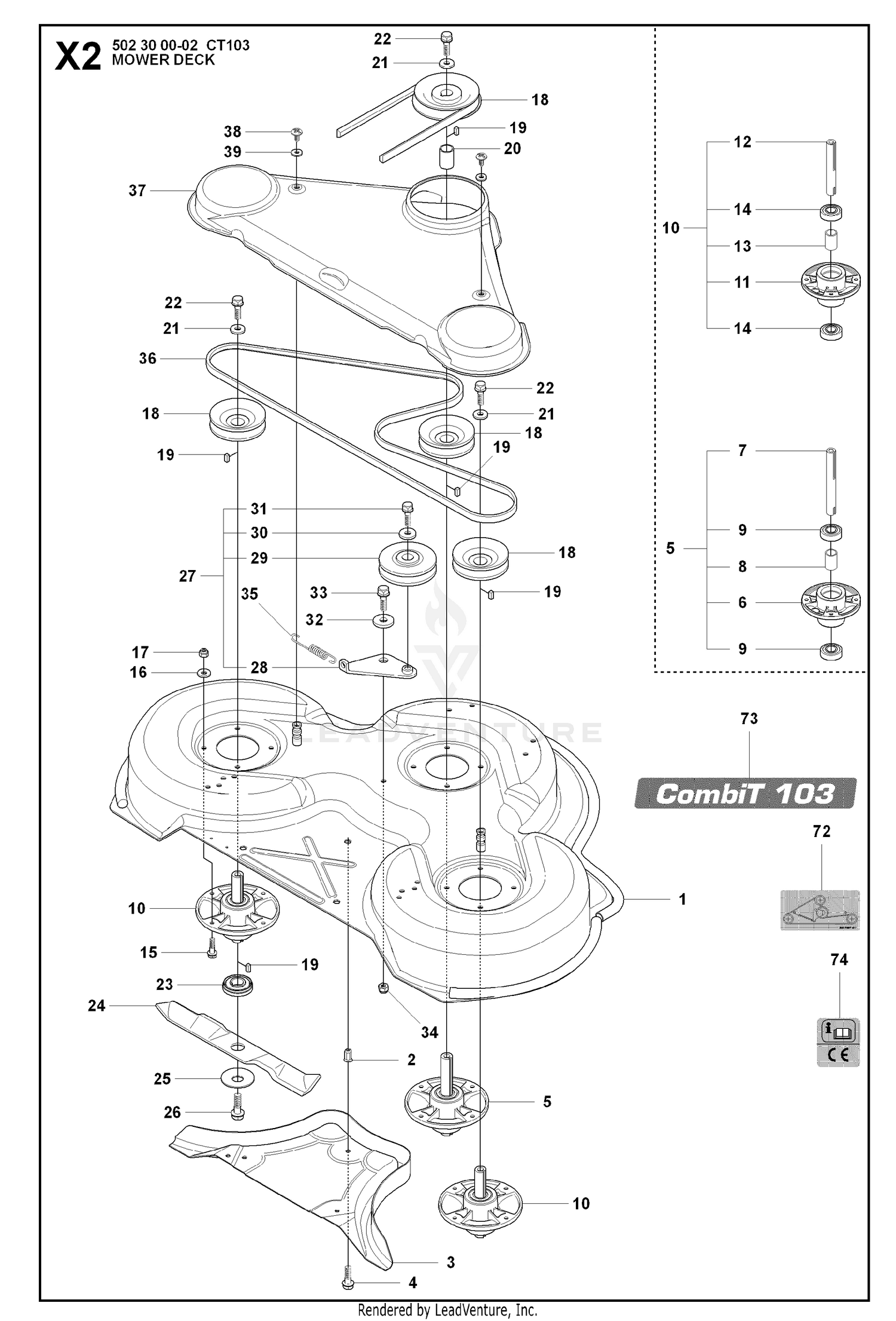 103CM CUTTING DECK