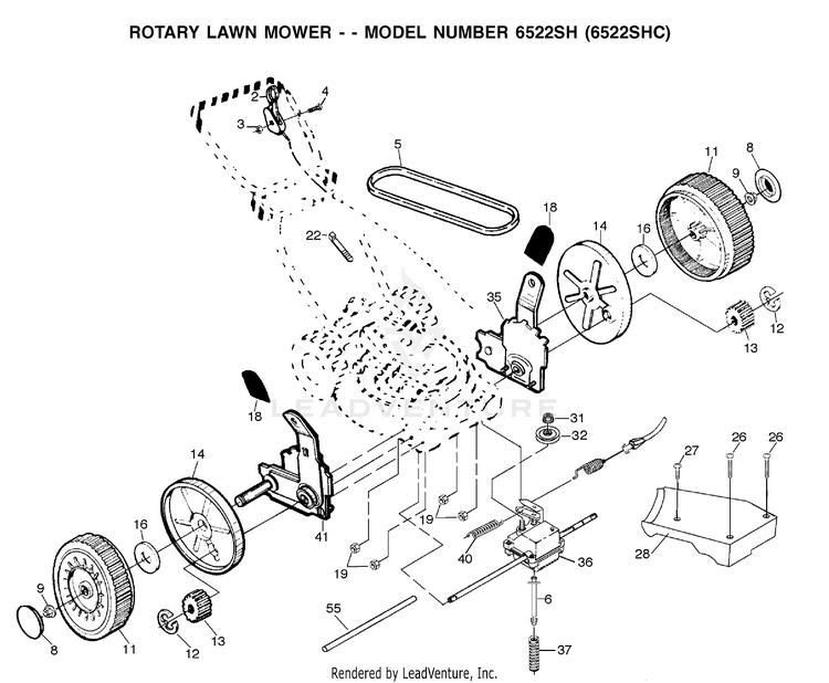 Husqvarna 6522 SH - 954222718 (2001-11) Walk Behind Mower | Partswarehouse