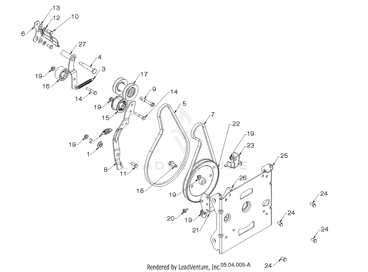 "CHASSIS, ENGINE & PULLEYS" 4
