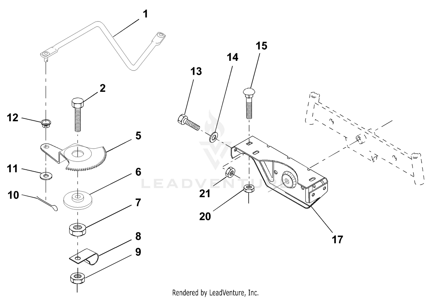 Sector Gear/Axle Support