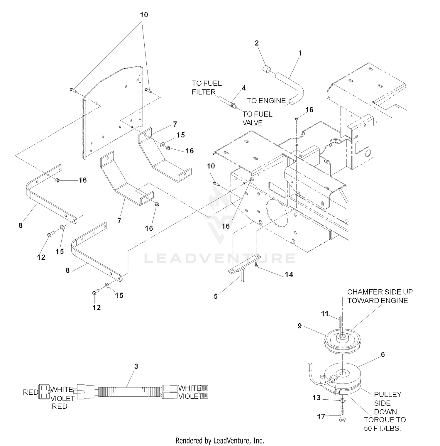 Engine Kohler Model 968999258, 968999307, 968999308, 968666332