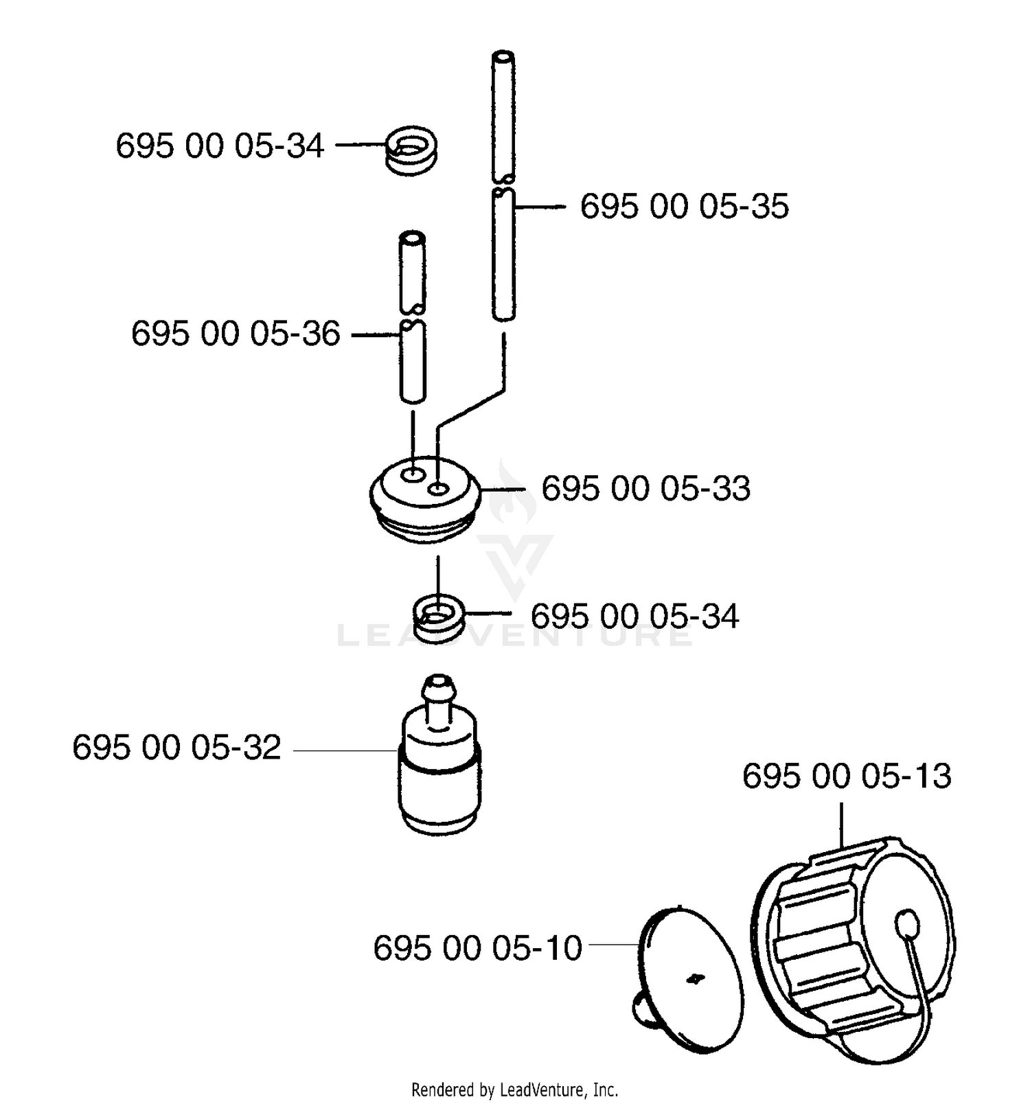 Fuel Line, Filter, & Fuel Cap