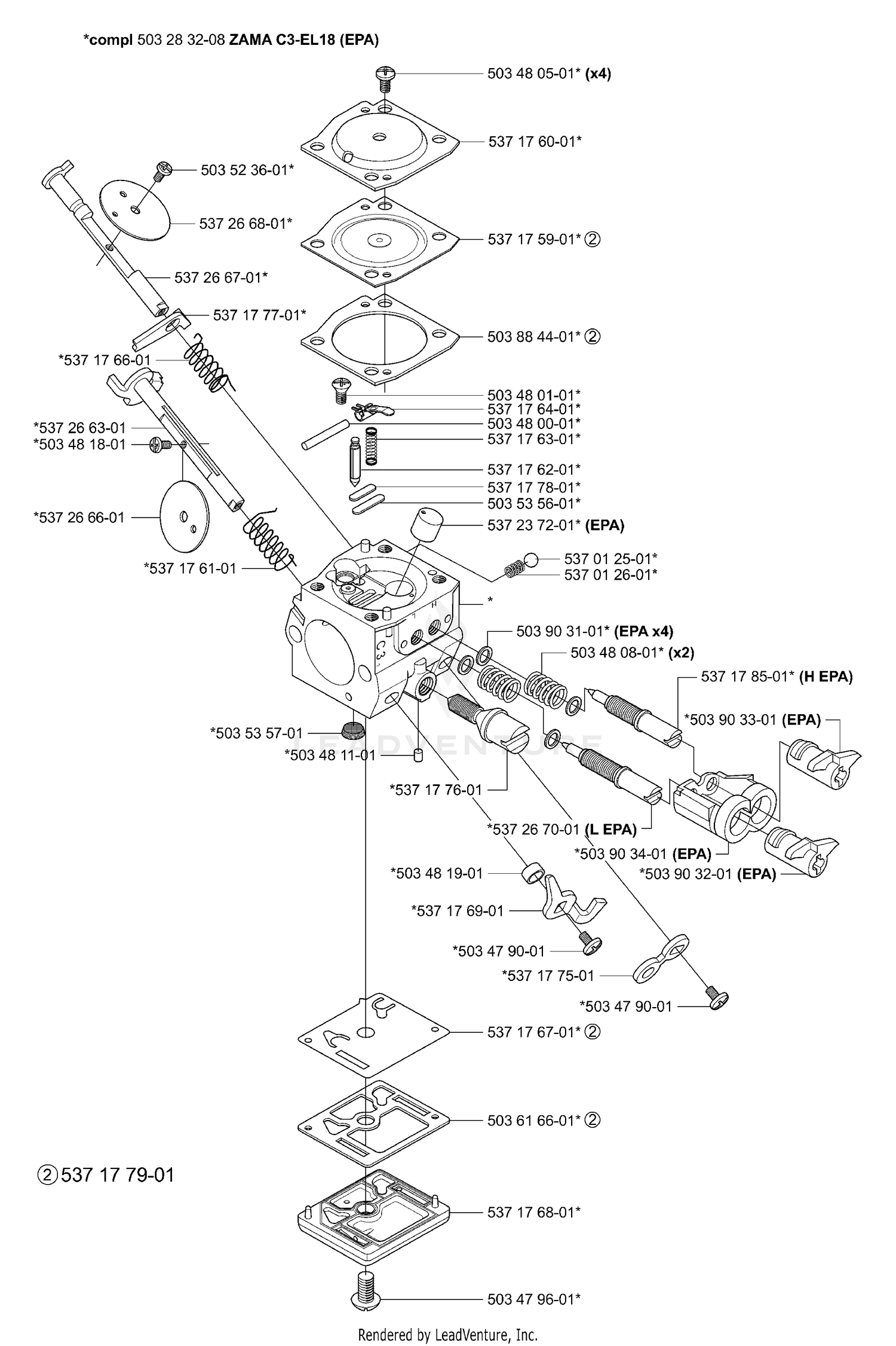 Carburetor Zama C3-EL18