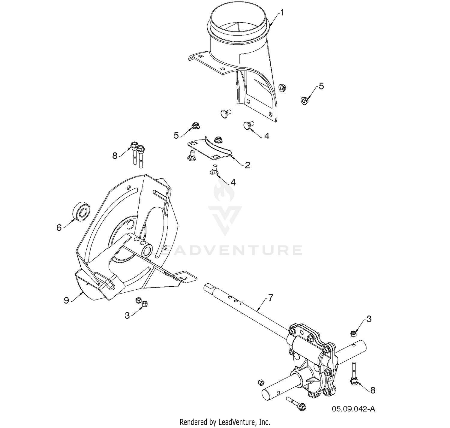 AUGER HOUSING & IMPELLER 6