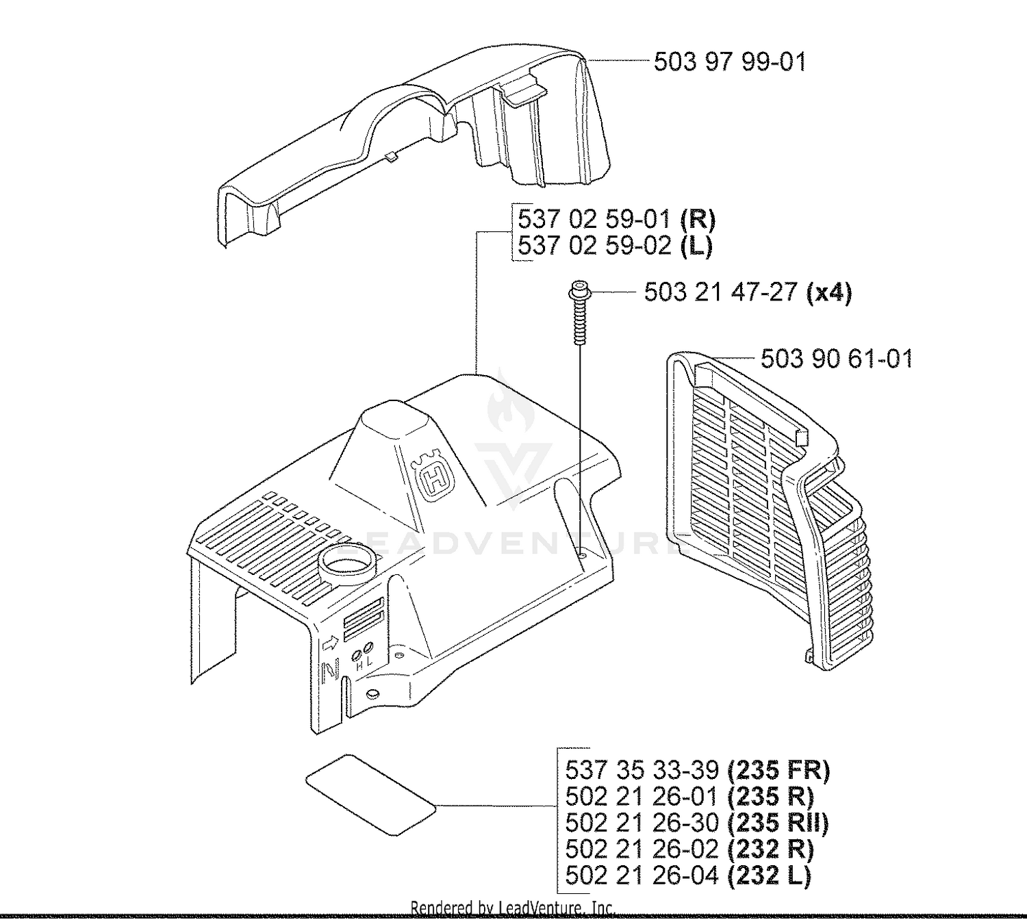 Top Cover / Muffler Guard