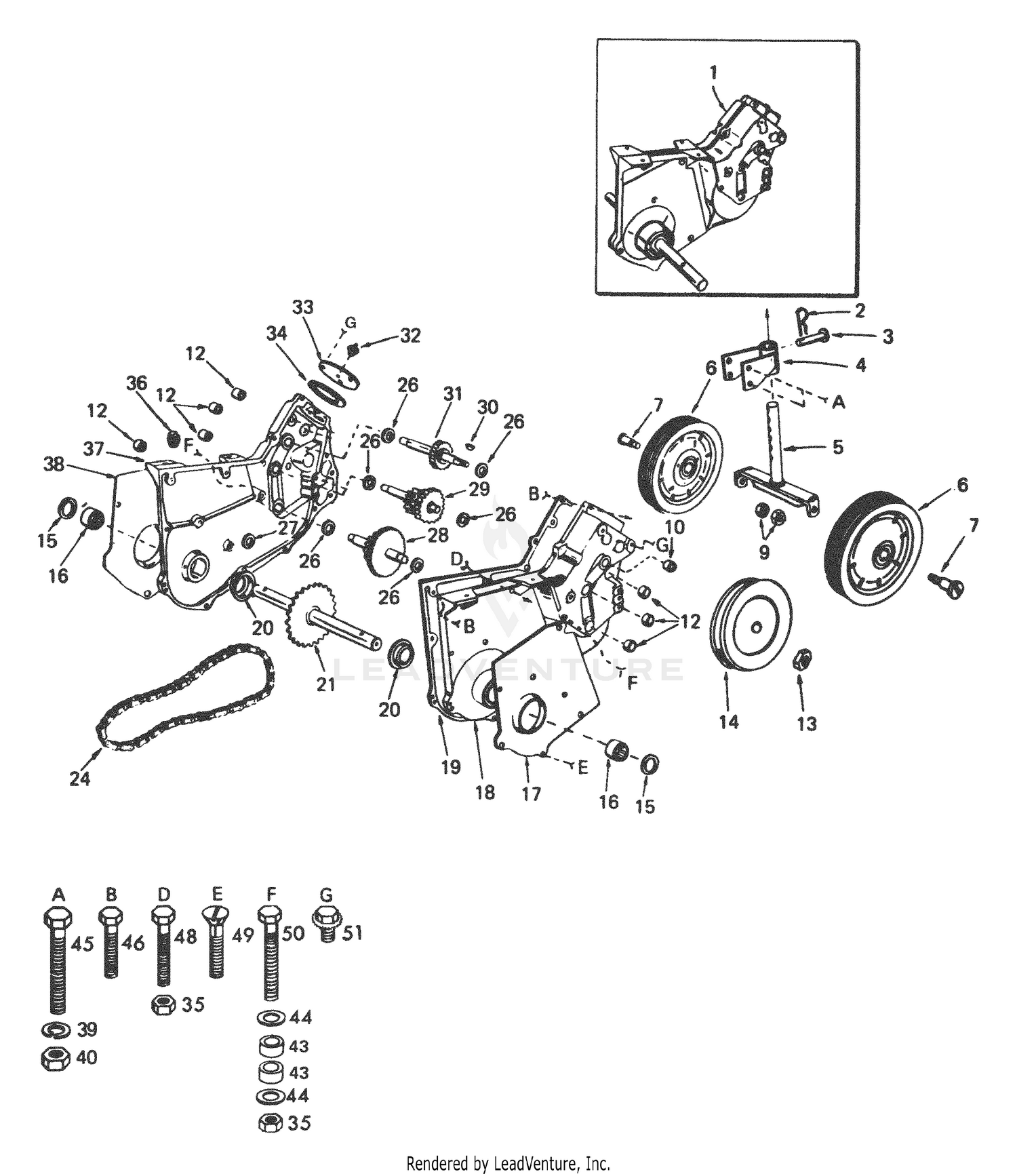 Transmission And Gauge Wheels