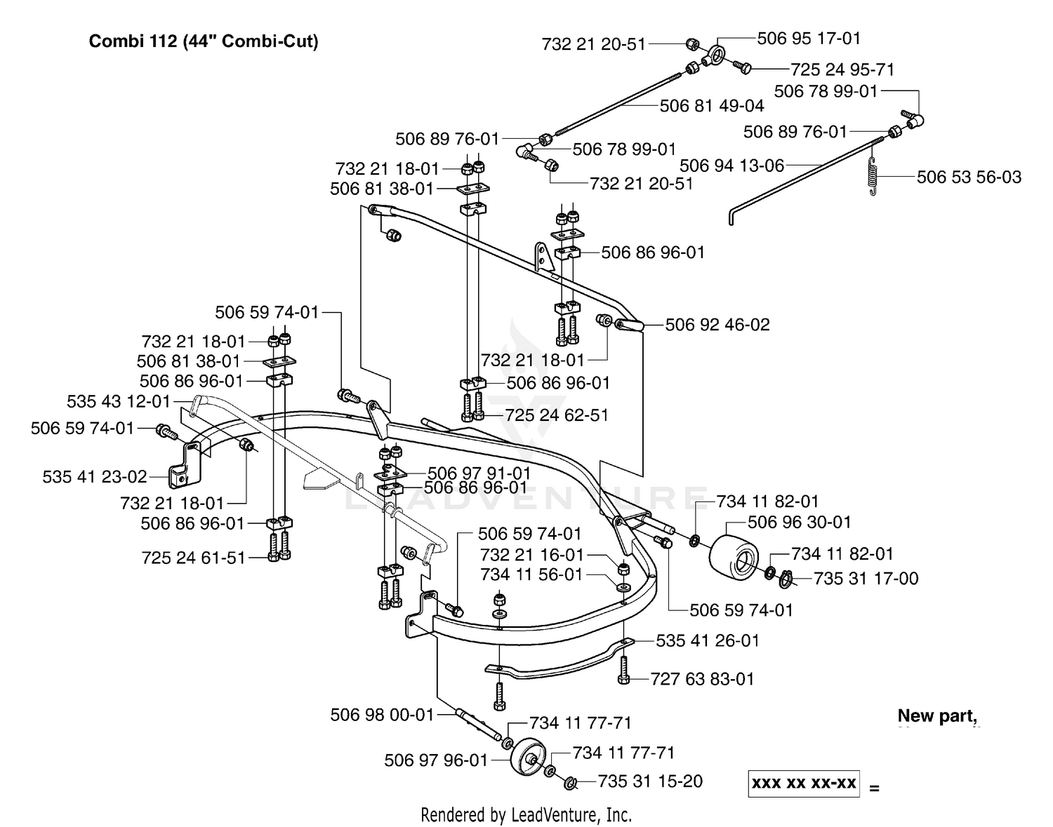 Deck Frame 44" Combi-Cut