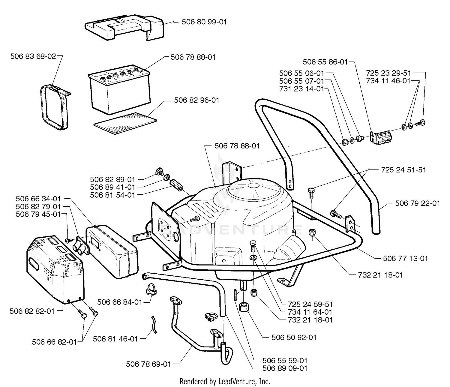 Battery And Engine Housing
