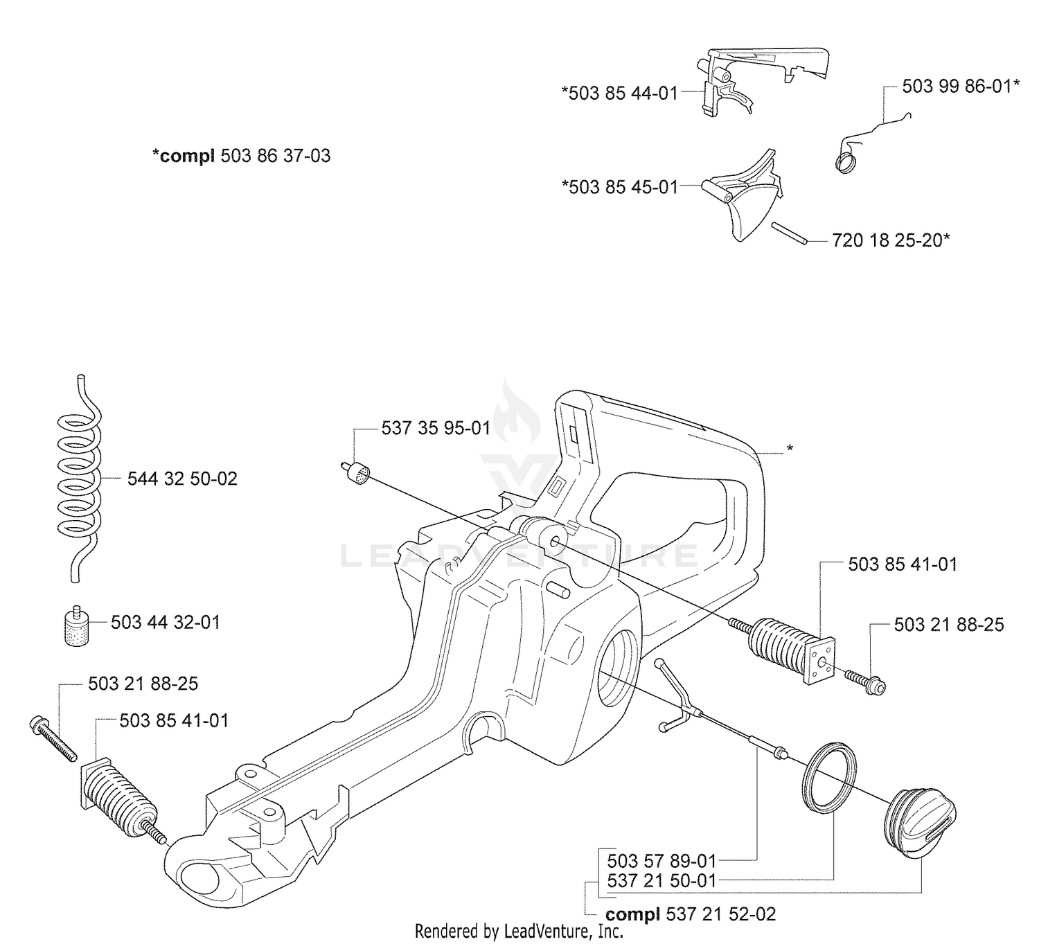 Fuel Tank / Rear Handle