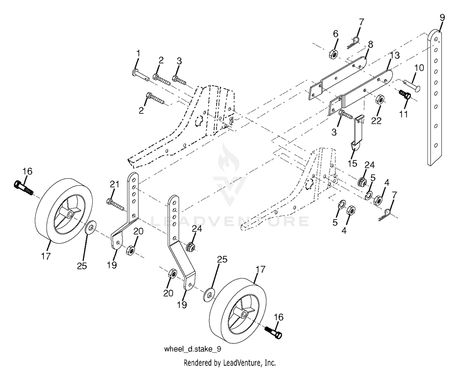 WHEEL DEPTH STAKE ASSEMBLY