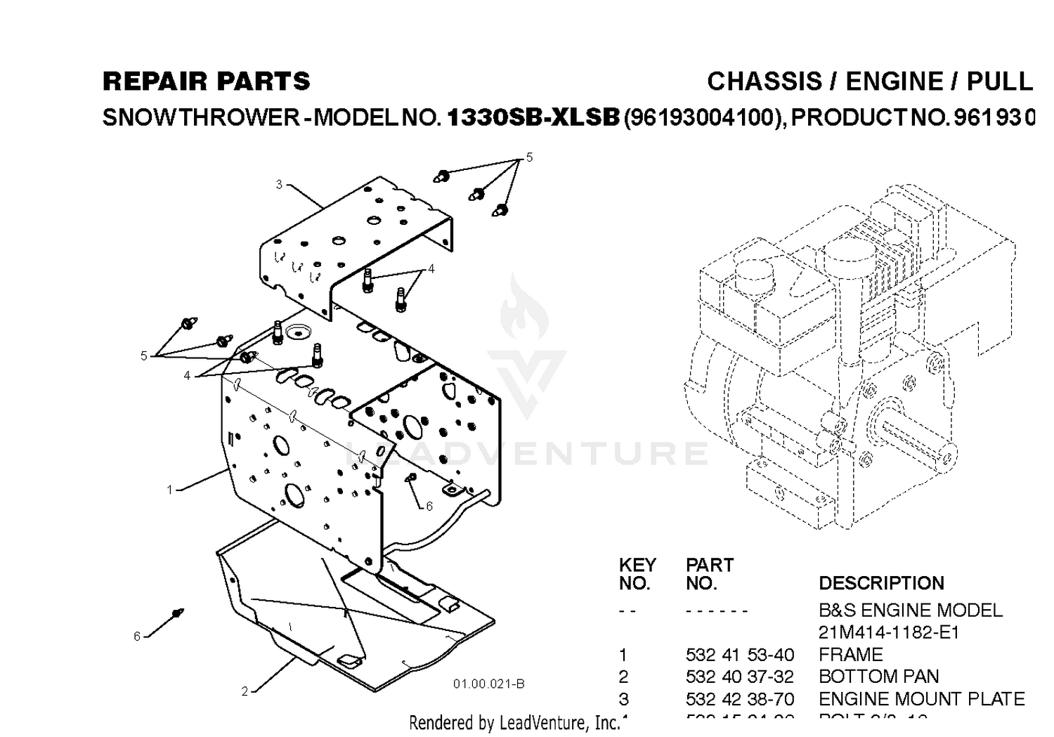 "CHASSIS,ENGINE&PULLEYS"