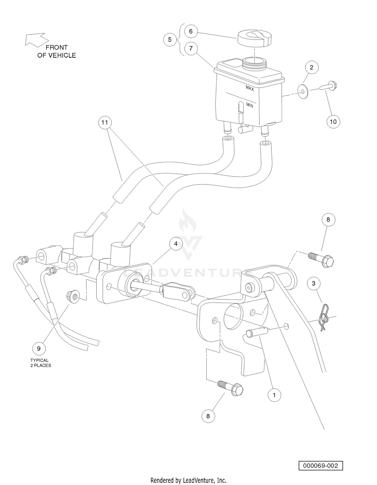Master Cylinder With Remote Reservoir