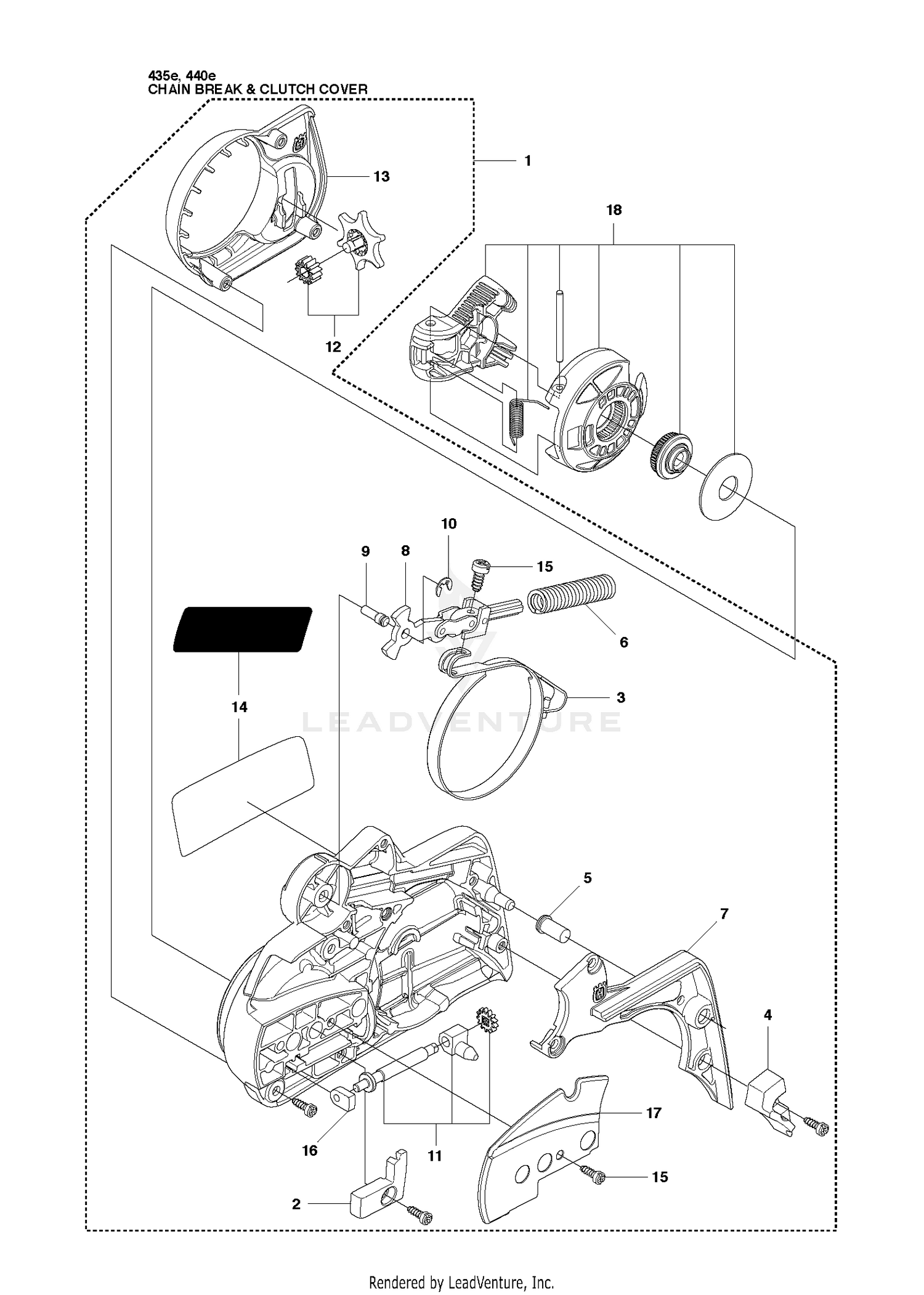 CHAIN BRAKE & CLUTCH COVER 2