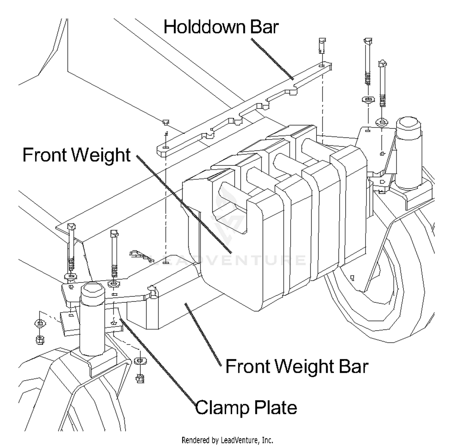 Custom Kit For Gen I 540200799 - Front Weight Bar