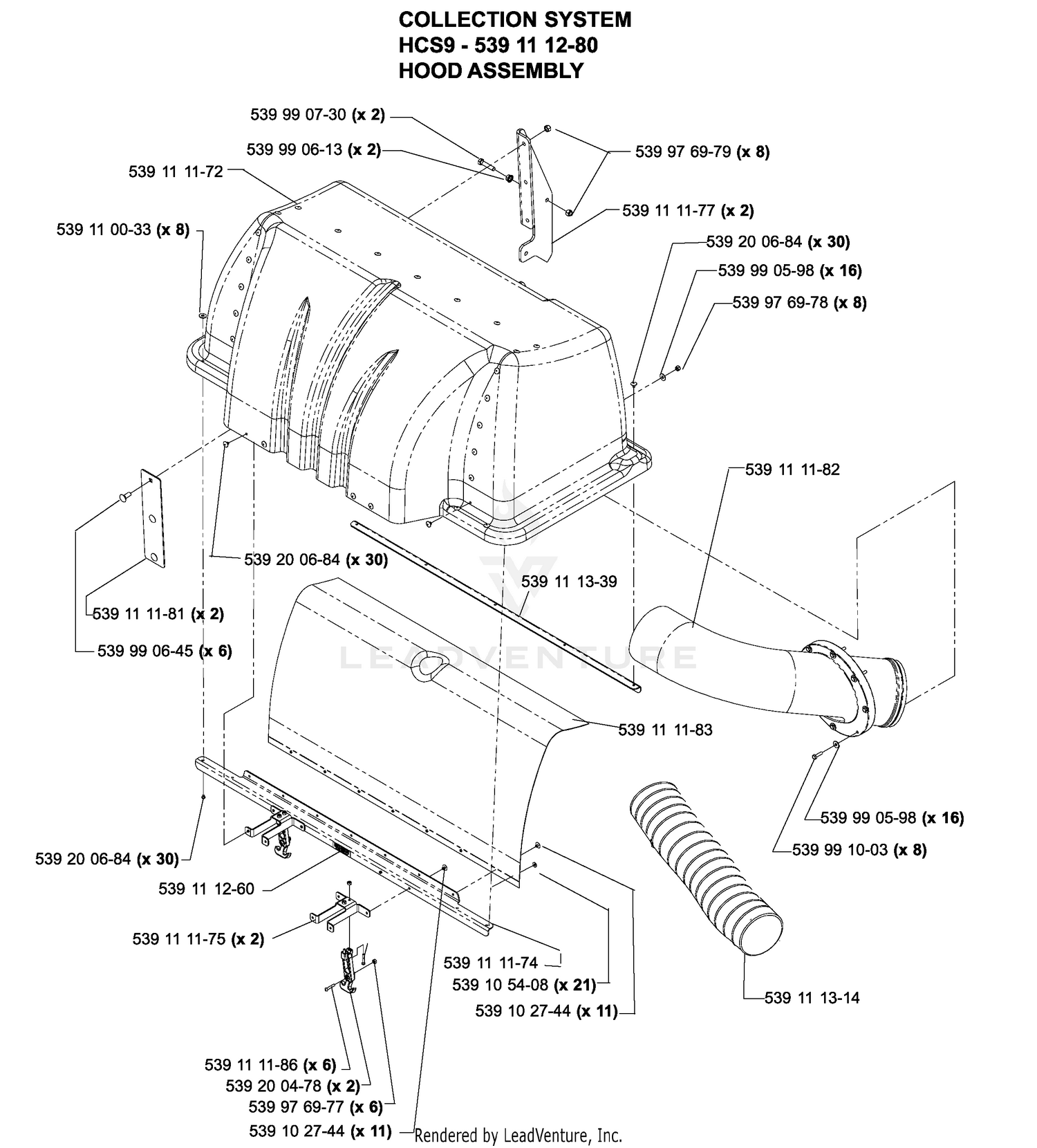 Accessories HCS9 Collection System Hood