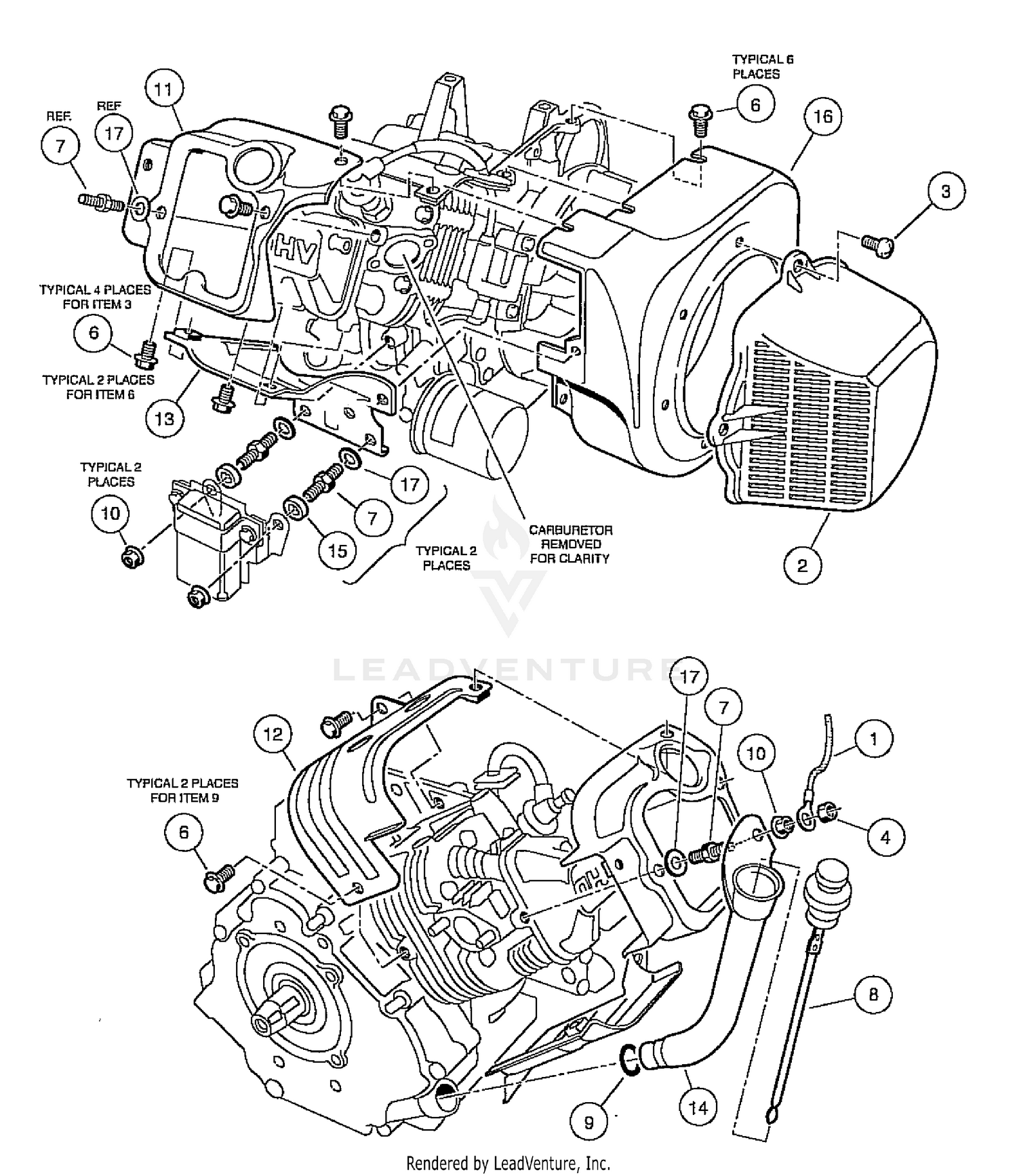 FE350 Engine - Shrouds And Brackets