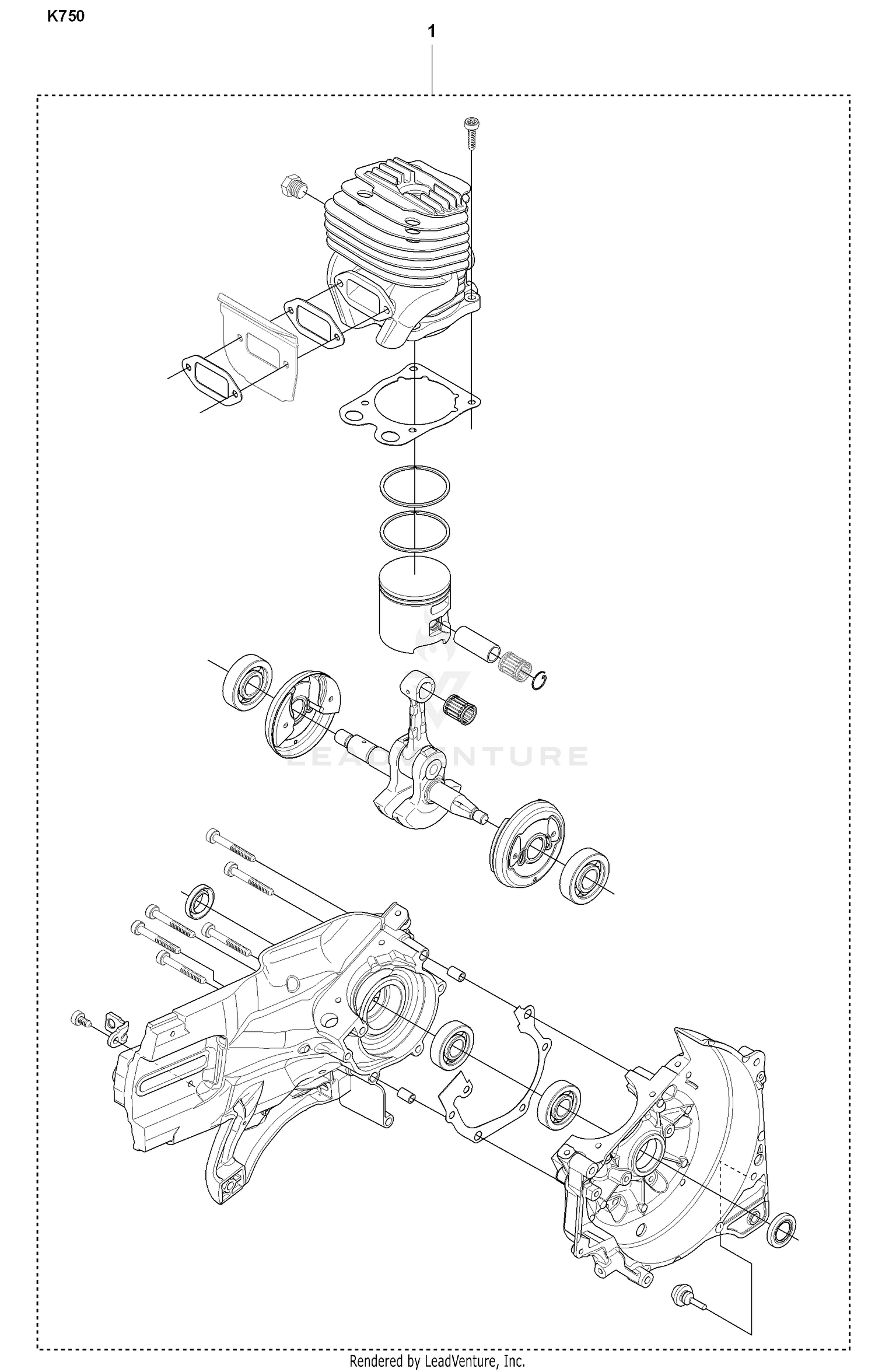 Crankcase Assy with Cylinder