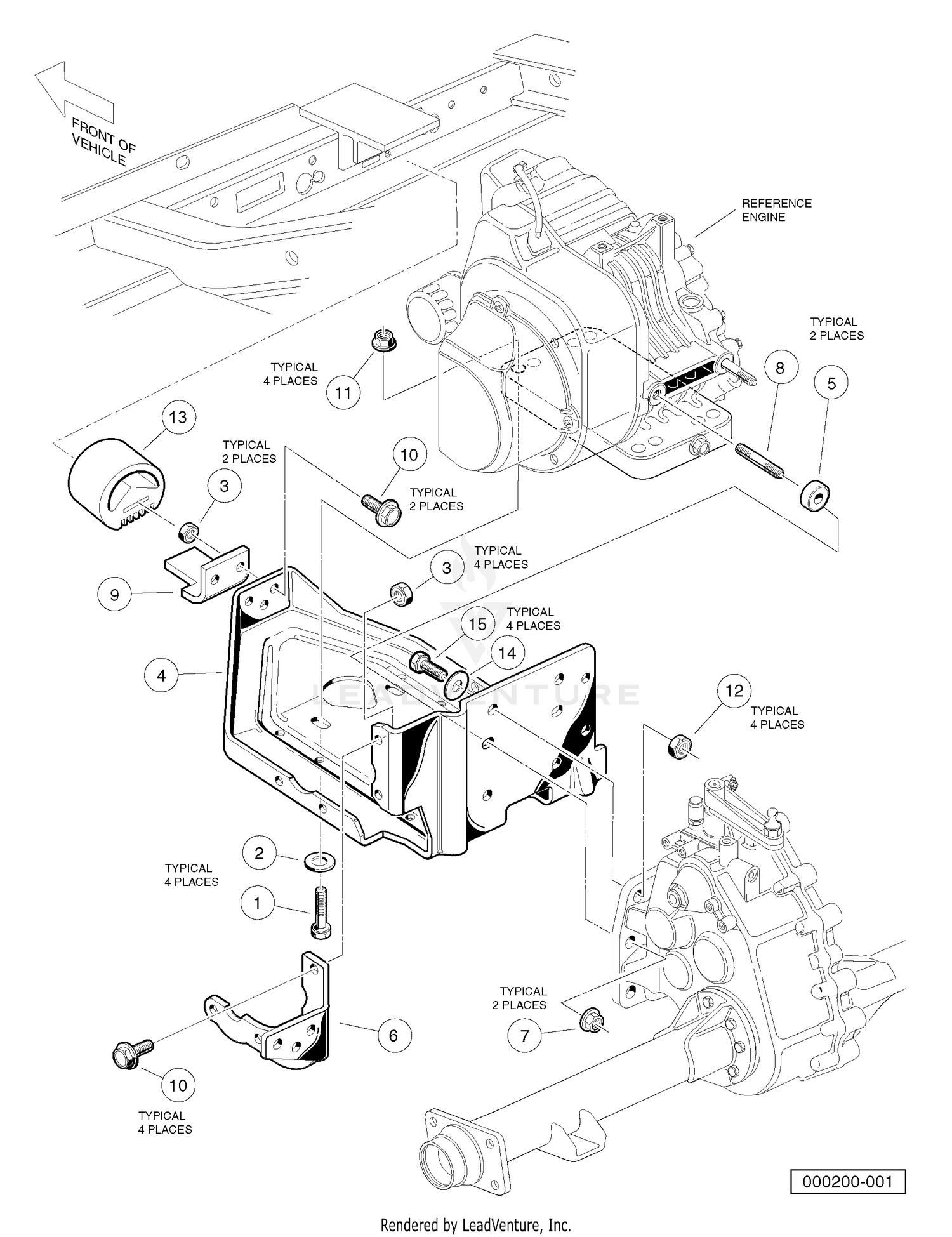 FE290 ENGINE MOUNTING