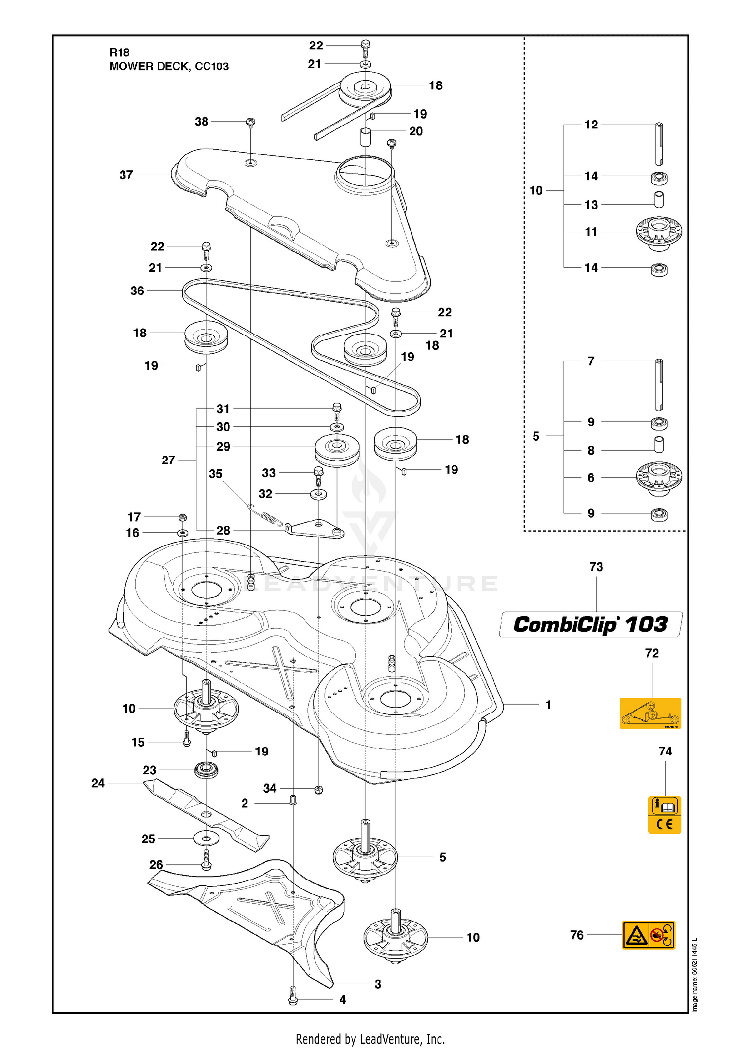 Mower Deck, CC103 Image 2