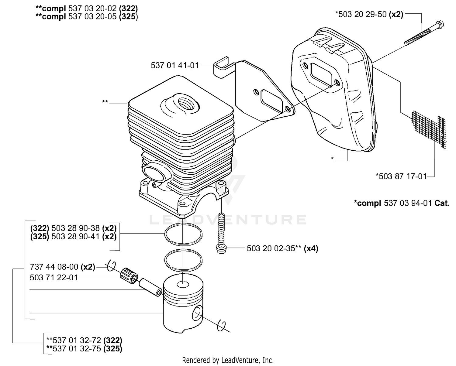 Piston Cylinder/Muffler